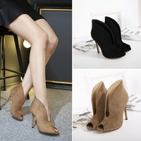 High heels foreign trade V mouth fish mouth high top shoes women sandals S-342 - Thumbnail 3