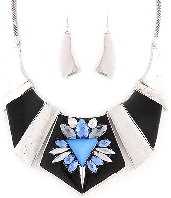 Egyptian Pyramids Statement Necklace