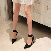Pointed Toe Fashion Elastic Cross Strap Stiletto High Heel Women Sandals S-359 - Thumbnail 2
