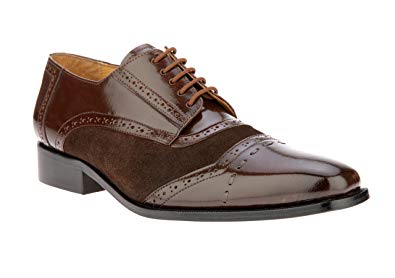 Men's New Handmade Casual Dark Brown Leather & Suede Lace Up Stylish Shoes  sold by BespokeLeatherSpot on Storenvy