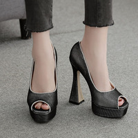 2021 Fashion Platform High Heel Sandals Women S-366 - Thumbnail 4