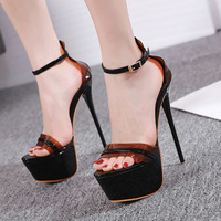Sexy Female Stiletto Sandals S-373 - Thumbnail 1