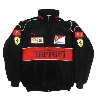  vintage "ferrari" f1 jacket black - Thumbnail 2