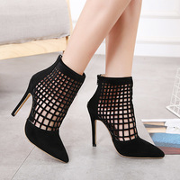 Women's hollow pointed high heel sandals S-388 - Thumbnail 2