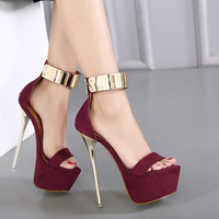 Sexy High-Heeled Sandals Women S-389 - Thumbnail 4