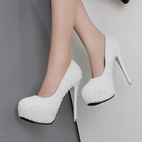 Sweet high heel women's shoes with rhinestone platform shoes S-390 - Thumbnail 1