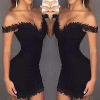 Sexy Sleeveless V-Neck Lace Dress - Thumbnail 2