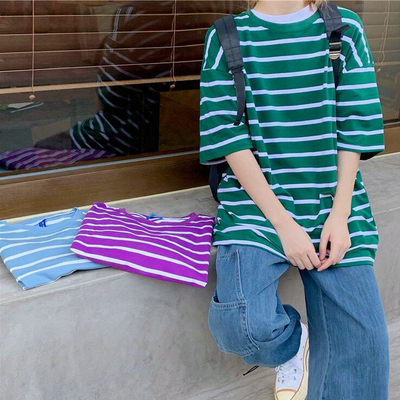 90s striped tee