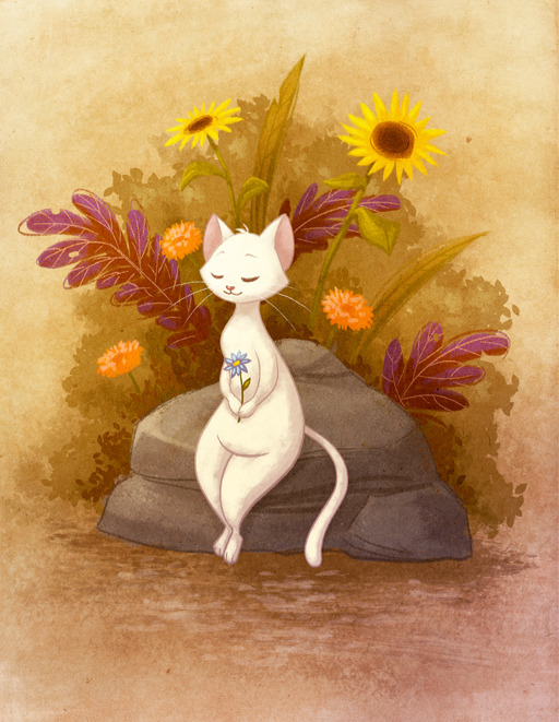 Flower Cat Card