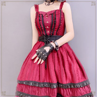 Harajuku Diablo Punk Girl Jk Riding Rock Jumping Di Hollow Leather Hand Sleeve Half Finger Gloves - Thumbnail 7