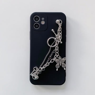 Gothic Black Butterfly Chain Iphone Case (I7-I13)