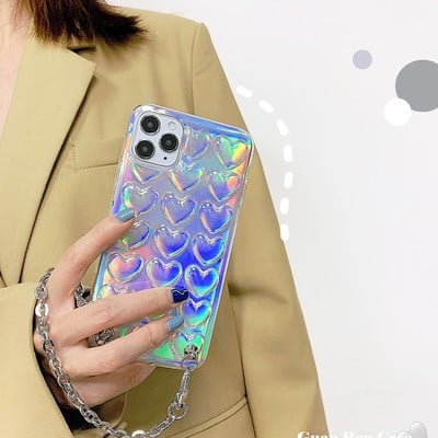 Laser heart iphone case (i7-i12)