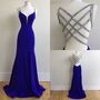 Royal Blue Open Back Mermaid Prom Dresses, Royal Blue Formal Dress, Backless Evening Dresses,310-1