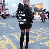 ONE DRINK AND WE GO HOME HOODIE   - Thumbnail 2