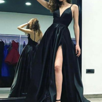 A-Line/Princess Prom Dresses Newest Floor-Length V-neck Sleeveless,330 - Thumbnail 2