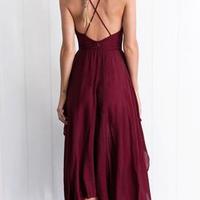 Sexy V-Neck Sleeveless Dress - Thumbnail 4