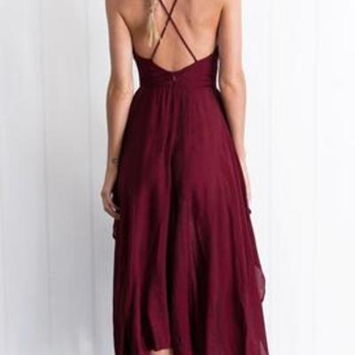 Sexy v-neck sleeveless dress