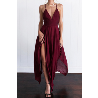 Sexy V-Neck Sleeveless Dress