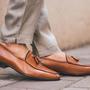 Genuine Leather Loafer Slips Men 2021 Tassels Shoes-1