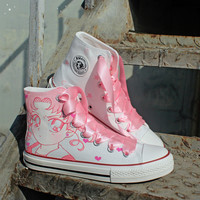 New Sailor Moon hand-painted high-top sneakers - Thumbnail 8