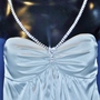 White Bubble Dress w/Crystal Accent Straps, sz SM-2