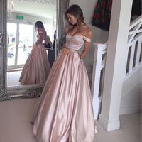 Ball Gown Off-the-Shoulder Beaded Prom Dresses Party Evening Gowns,372 - Thumbnail 2
