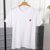 Cute Heart Shape Love Embroidery Loose Oversize Short Sleeve Short T-shirt Tee Top Summer Casual E-Girl Kawaii Korean Japanese Harajuku Streetwear - Thumbnail 6