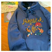 Cute Vintage Retro Camping Print Oversize Loose Hoodie Sweater Sweatshirt Pullover Jumper Casual E-Girl Kawaii Korean Japanese Harajuku Streetwear - Thumbnail 7