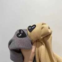 Cute Heart Embroidery Turtleneck Knit Pullover Sweater Sweatshirt Pullover Long Sleeve Shirt  Casual E-Girl Kawaii Korean Japanese Harajuku Streetwear - Thumbnail 5