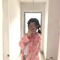 Cute Pastel Pink Strawberry Milk Yogurt Drink Blouse Long Sleeve Shirt Button Up Top Summer Casual E-Girl Kawaii Korean Japanese Harajuku Streetwear - Thumbnail 9