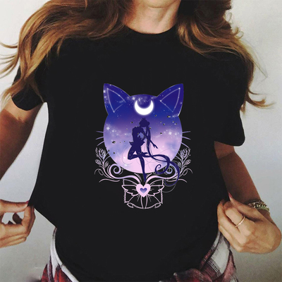 New Sailor Moon Luna Cat T-shirt