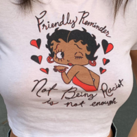 BETTY "FRIENDLY REMINDER" CROP TOP - Thumbnail 3