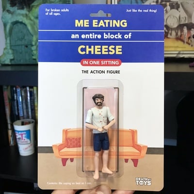 Eating cheese action figure (one-of-a-kind)