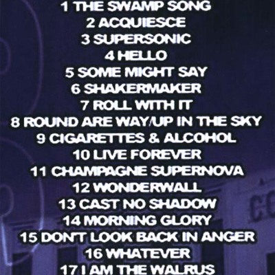 Oasis first night at earls court 4.11.1995 dvd