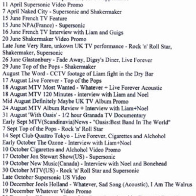 Oasis 10years of mad for it 1994 2dvd