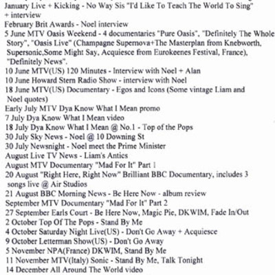 Oasis 10years of mad for it 1997 3dvd