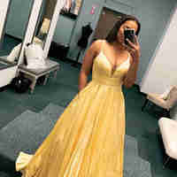 Elegant Spaghetti Straps Burgundy Satin Prom Dresses - Thumbnail 2