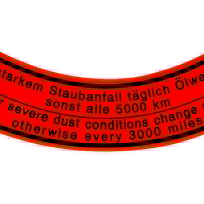 '53-’66 oil bath air cleaner decals - Thumbnail 1