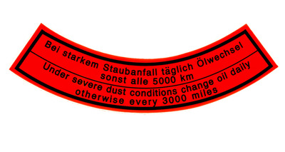'53-’66 Oil Bath Air Cleaner Decals