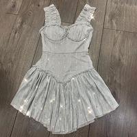 Sling Solid Color High Waist Sleeveless Princess Dress - Thumbnail 6