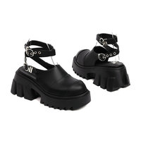 Punk Back Cut-out Platform Shoes - Thumbnail 5
