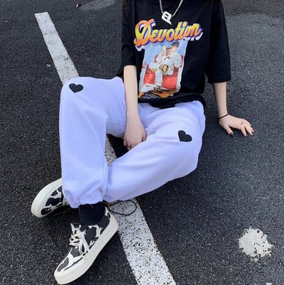 Black Heart Jogger Pants