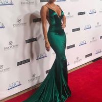 Dark Green Prom Dresses,Mermaid Long Dress,Open Back Green Evening Dresses,Backless Prom Dress,939 - Thumbnail 1
