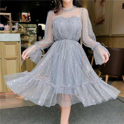 O-Neck Long Sleeves Short Prom Dress,Sequins Sexy Homecoming Dress,Knee Length Graduation Dress,418