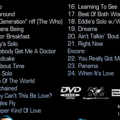 Van halen washington,dc june 25.2004 dvd