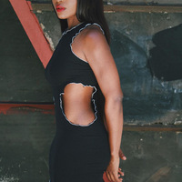 Round Neck Ladies Sleeveless Vest Dress - Thumbnail 3