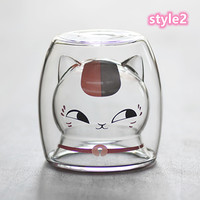 Creative Japanese style cat double cup cartoon cute cat cup milk cup water cup - Thumbnail 2