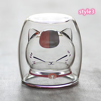 Creative Japanese style cat double cup cartoon cute cat cup milk cup water cup - Thumbnail 4
