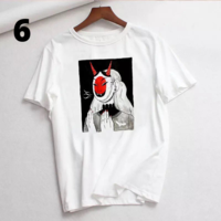 Anime Girl Goth Punk Horror Cartoon Print Loose Short Sleeve Short T-shirt Tee Top Summer Casual E-Girl Kawaii Korean Japanese Harajuku Streetwear - Thumbnail 7