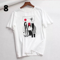 Anime Girl Goth Punk Horror Cartoon Print Loose Short Sleeve Short T-shirt Tee Top Summer Casual E-Girl Kawaii Korean Japanese Harajuku Streetwear - Thumbnail 9